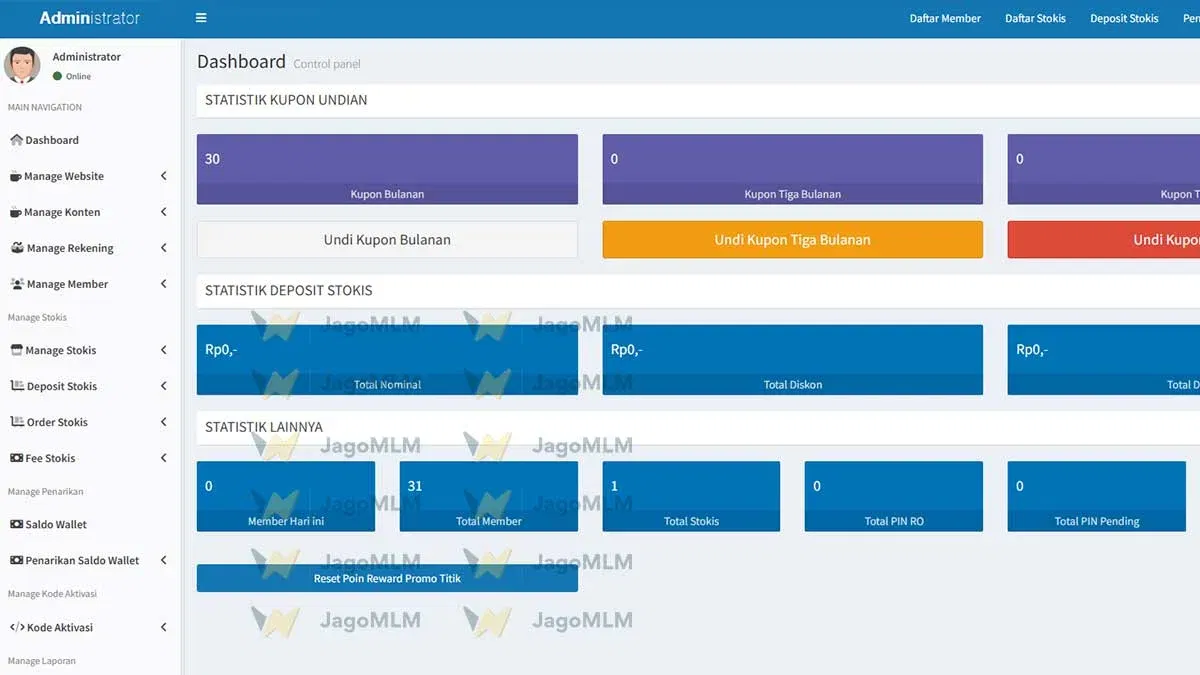 jasa website mlm afiliasi adminsitratos