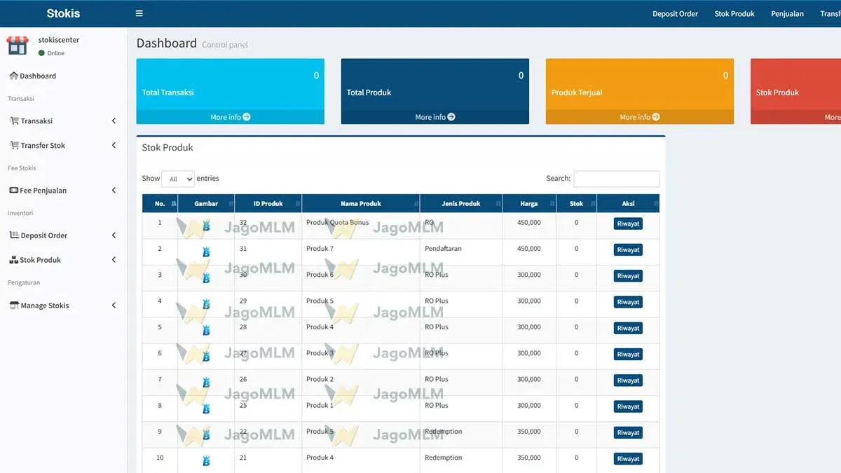 stokis jasa website mlm okok murah
